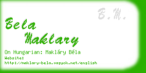 bela maklary business card